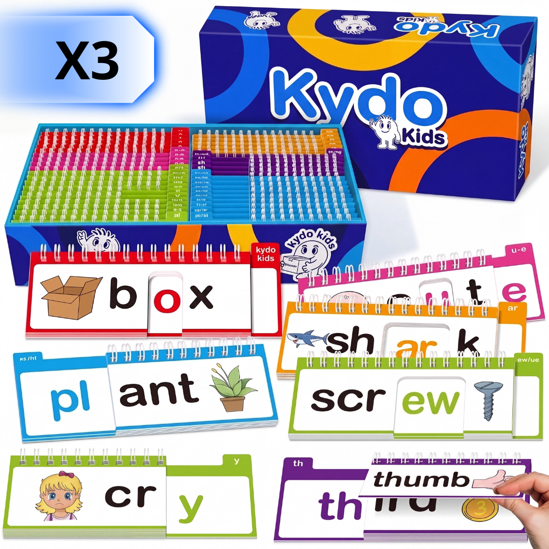 Kydokids | Reading Flip Book - 🎁 The Ultimate Bundle: 3 Kits (120 Flip Books) - GAMEDEI