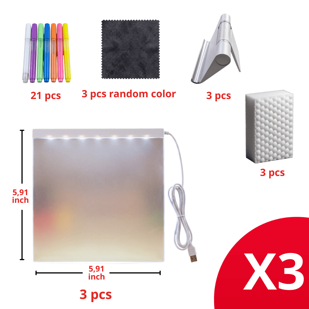 KydoKids Smart Board - LED Drawing Board - Buy 3 - GAMEDEI