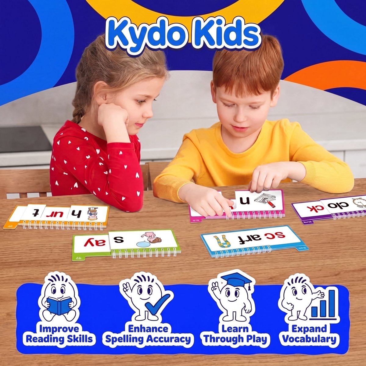 Kydokids | Reading Flip Book - 🟢 The Starter Set: 1 Kit (40 Flip Books) - GAMEDEI