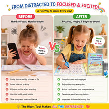 KydoKids | 5-Hour Magic Ink Handwriting Workbook — Reusable Grooved Practice Book 1