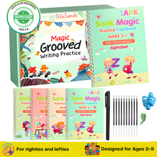 KydoKids | 5-Hour Magic Ink Handwriting Workbook — Reusable Grooved Practice Book 2